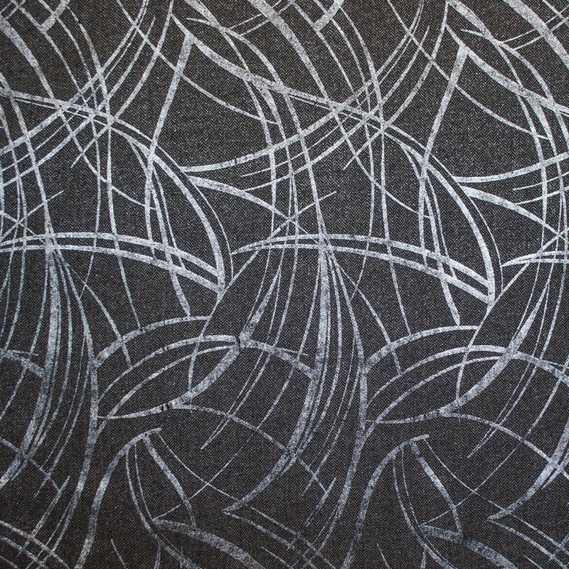 Wollstoff Herringbone Wool Foil Grau - Ribes y Casals