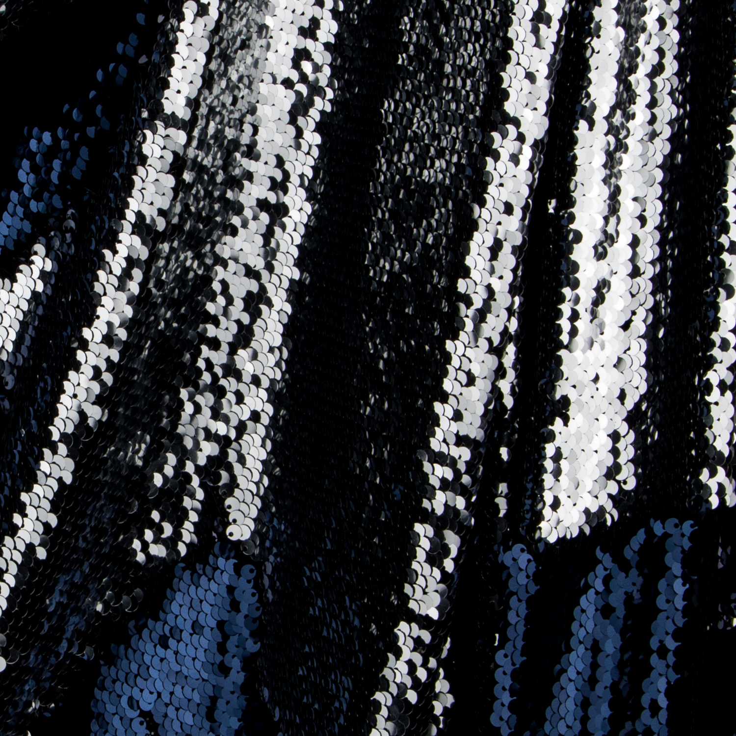 Paillettenstoff Zwei Seiten Navy-Silber - Ribes y Casals