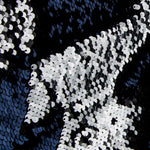 Paillettenstoff Zwei Seiten Navy-Silber - Ribes y Casals