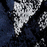 Paillettenstoff Zwei Seiten Navy-Silber - Ribes y Casals