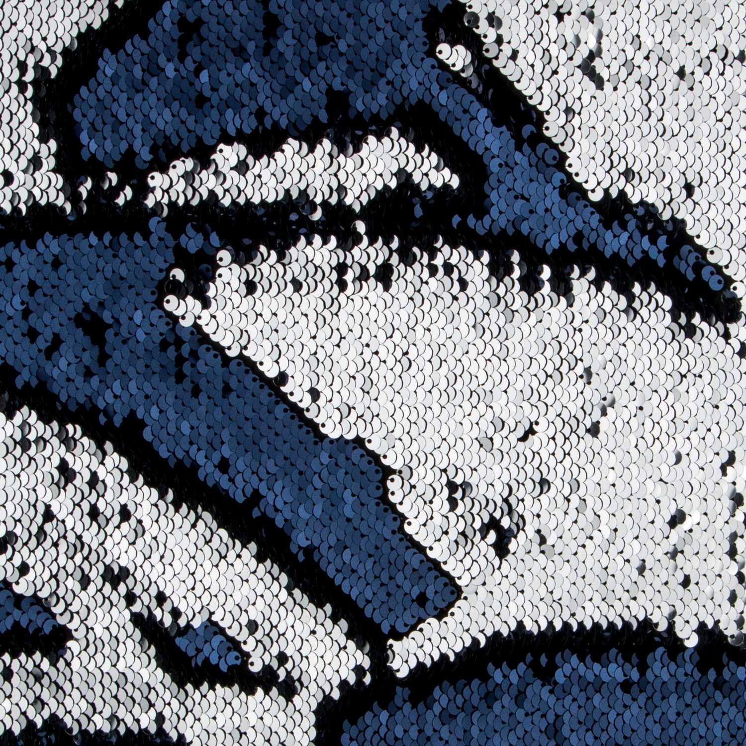 Paillettenstoff Zwei Seiten Navy-Silber - Ribes y Casals