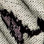 Paillettenstoff zweiseitig schwarz-weiß - Ribes y Casals
