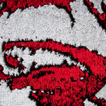 Paillettenstoff zweiseitig Silber-Rot - Ribes y Casals