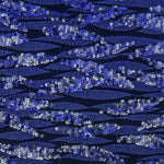 Marineblaues Blätter-Pailletten-Tuch - Ribes y Casals