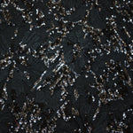 Dschungel Paillettenstoff Schwarz - Ribes y Casals
