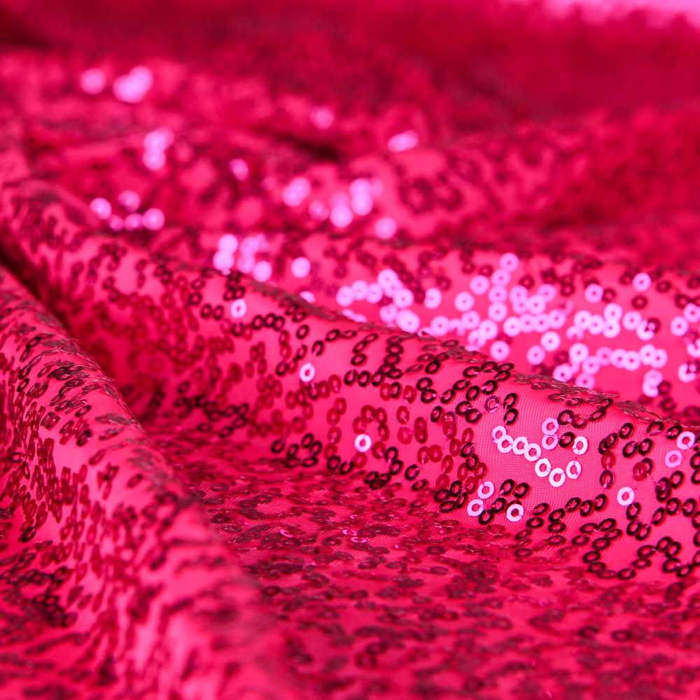 Fuchsia Lycra Paillettenstoff Fuchsia - Ribes y Casals