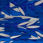 Feder-Pailletten-Stoff Feather Blue - Ribes y Casals