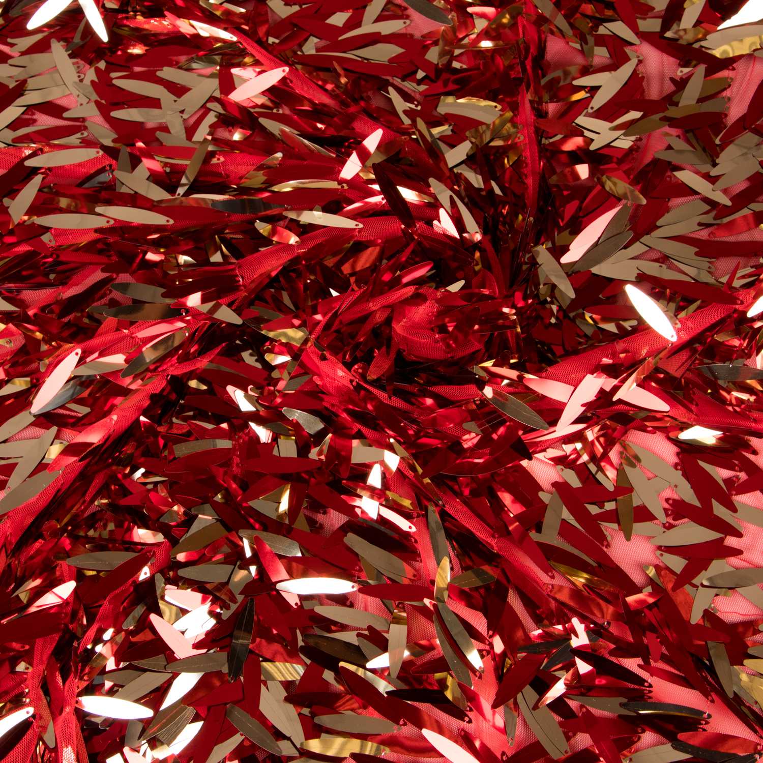 Rote Feder Pailletten Stoff - Ribes y Casals