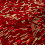 Rote Feder Pailletten Stoff - Ribes y Casals