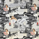 Bedruckter Canvas-Stoff Zeitungs-Pin-Up - Ribes y Casals