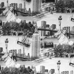 Wall Street Bedruckter Canvas-Stoff - Ribes y Casals