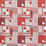 Segeltuch Segeltuch Herzen Patchwork-Stoff Rot - Ribes y Casals