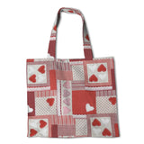 Segeltuch Segeltuch Herzen Patchwork-Stoff Rot - Ribes y Casals