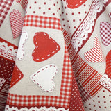 Segeltuch Segeltuch Herzen Patchwork-Stoff Rot - Ribes y Casals