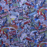 Bedruckter Canvas-Stoff Hero Comics Off White - Ribes y Casals