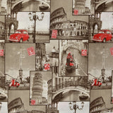 Bedruckter Canvas-Stoff Italien - Ribes y Casals