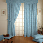 Himmelblauer Jacquard-Leinwand-Stoff - Ribes y Casals