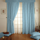 Himmelblauer Jacquard-Leinwand-Stoff - Ribes y Casals
