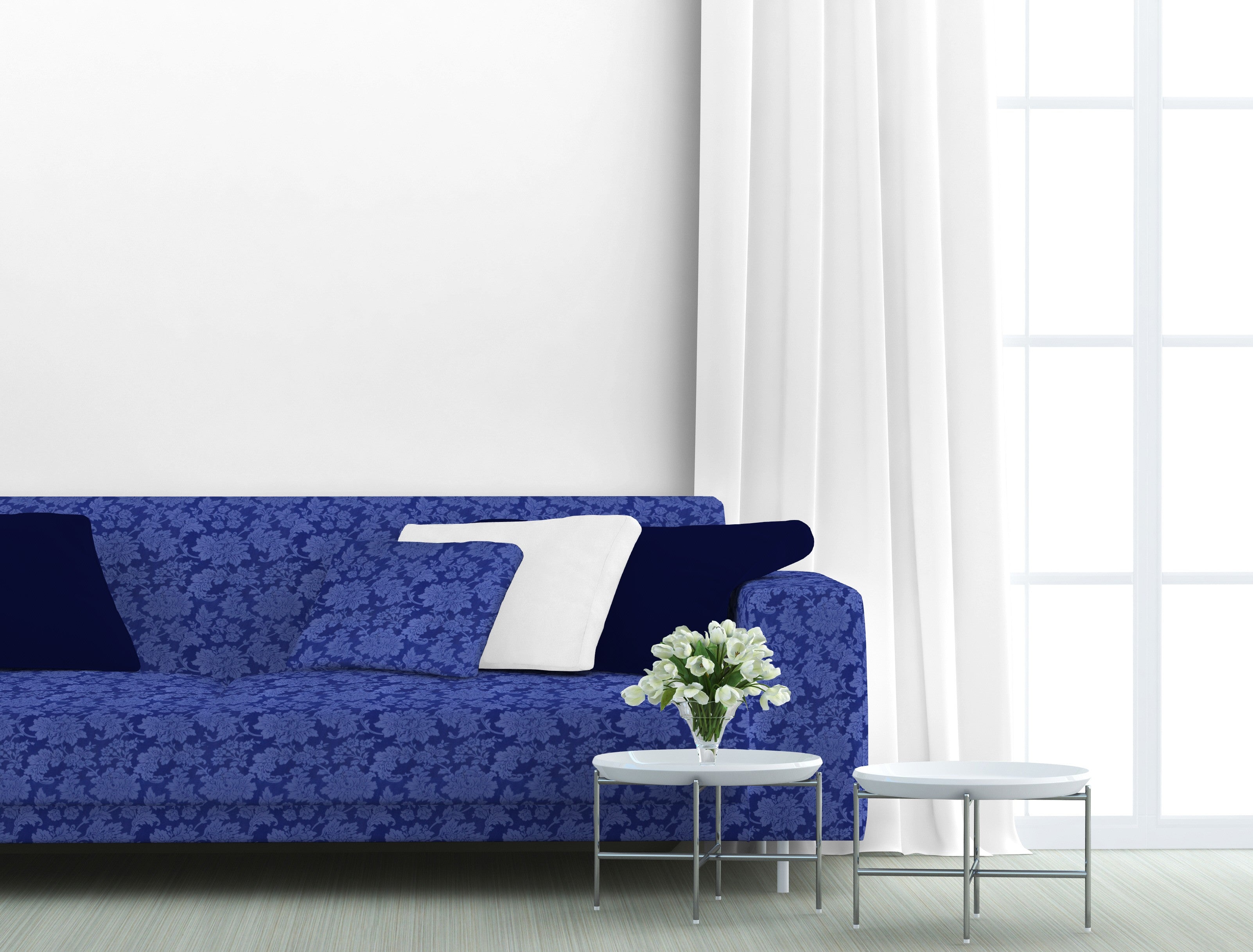 Blau Jacquard-Leinwand Blau - Ribes y Casals