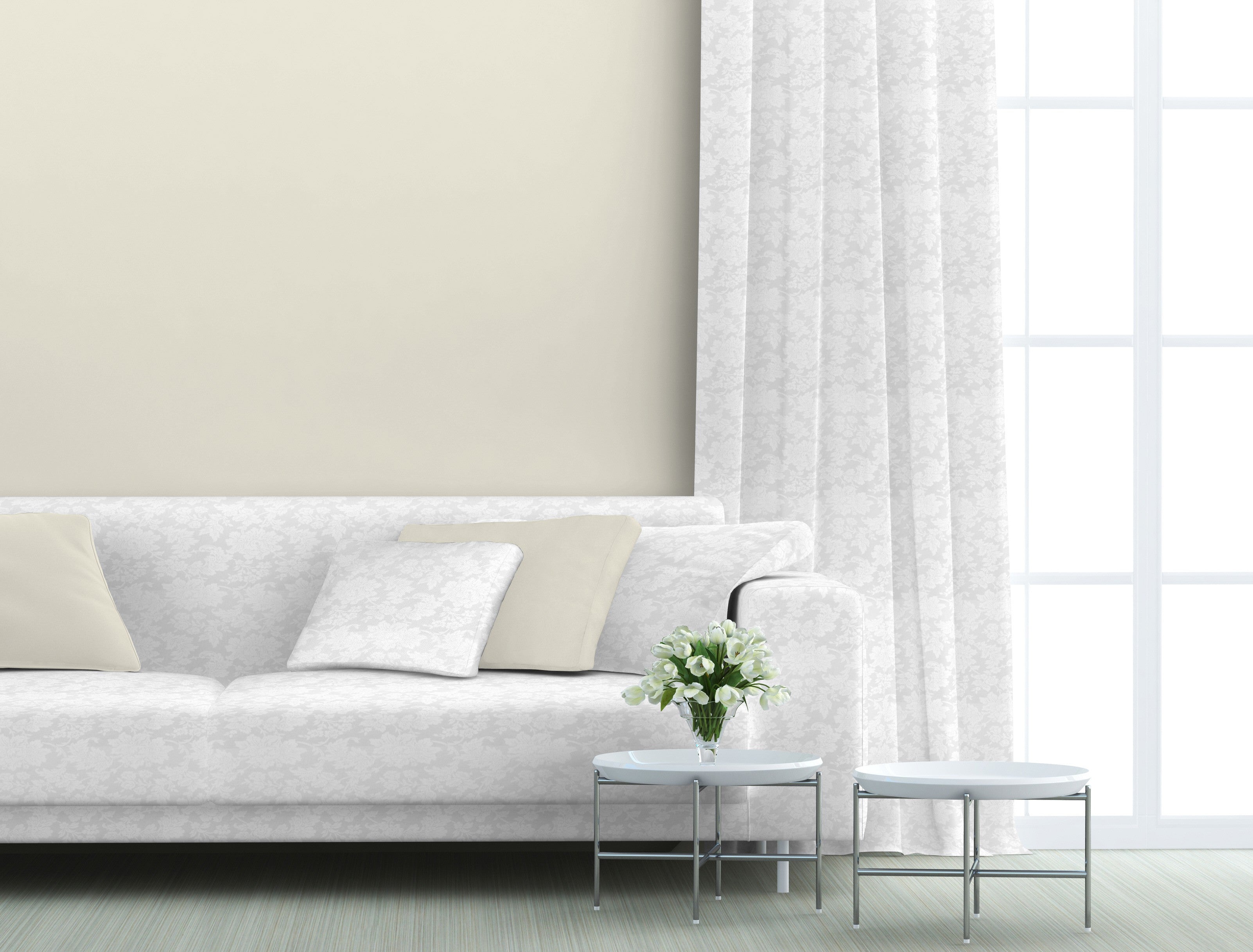 Canvas-Jacquard-Gewebe weiß - Ribes y Casals