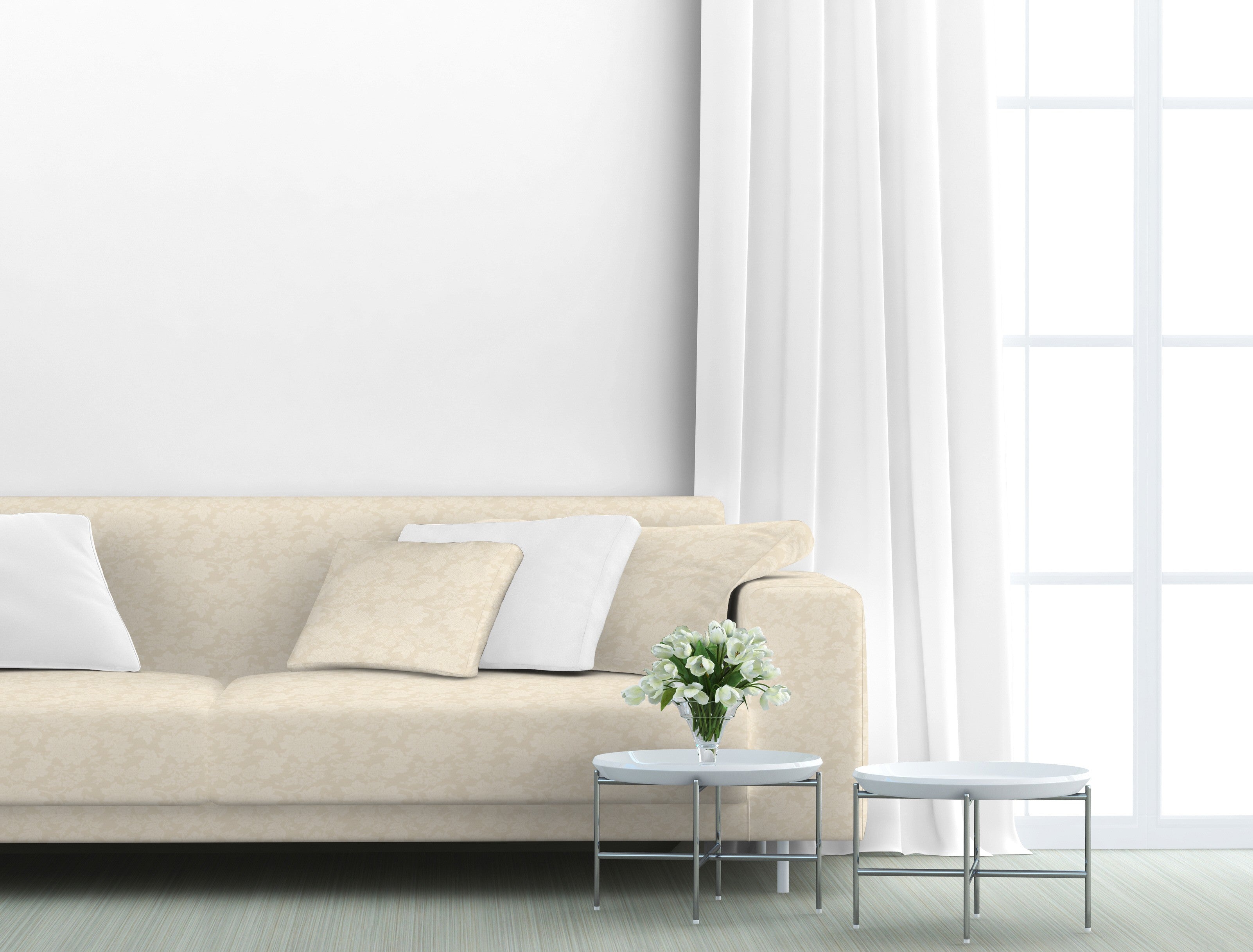Stoffrest Jacquard-Stoff naturfarben – verschiedene Maße x Breite 280 cm - Ribes y Casals