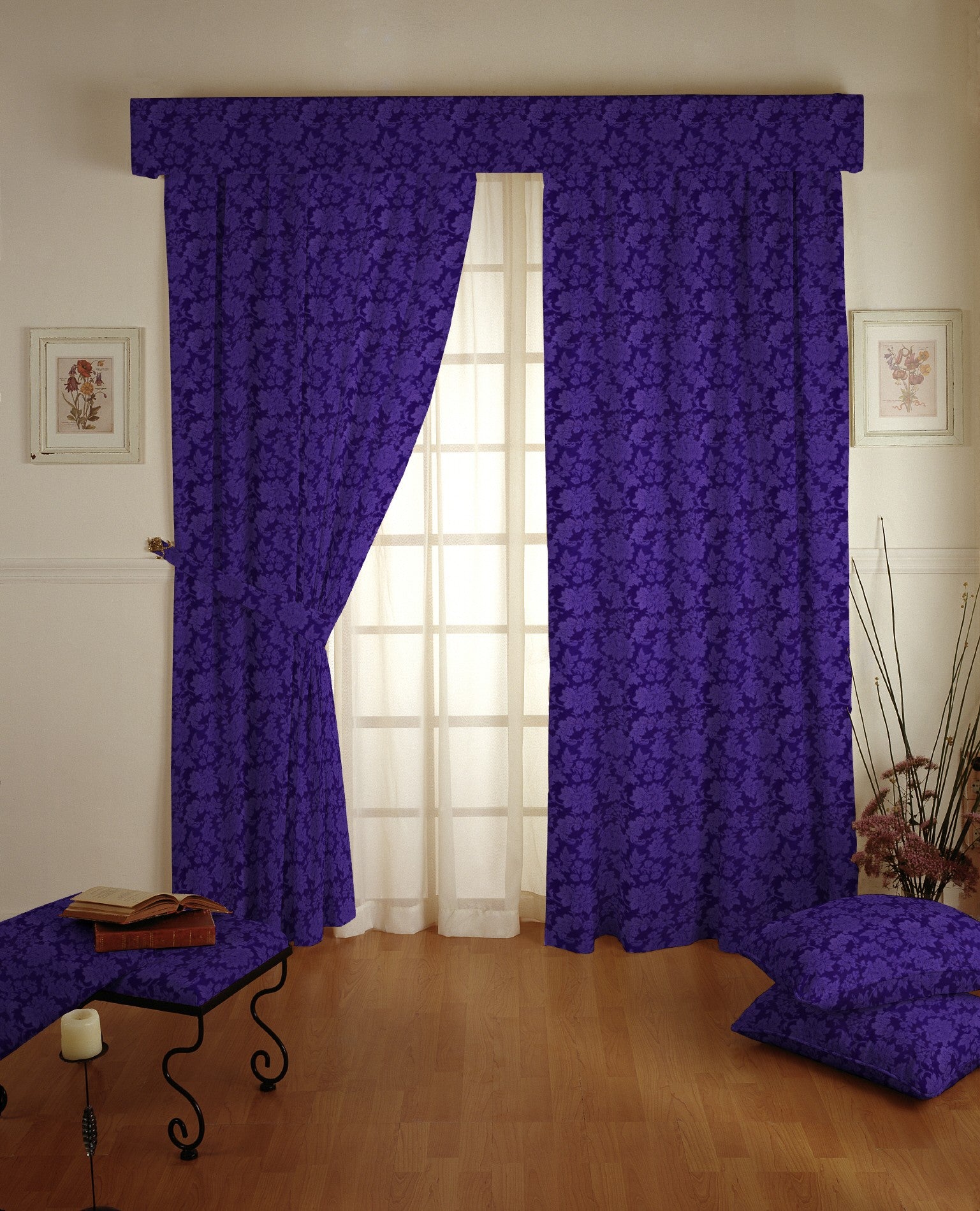 Canvas-Jacquard-Gewebe Lila - Ribes y Casals