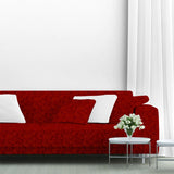 Roter Jacquard-Leinwandstoff Retal - Verschiedene Größen x Breite 280 cm - Ribes y Casals