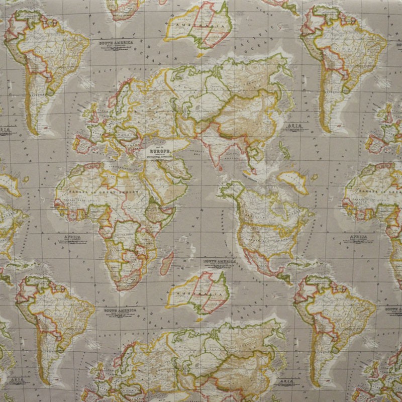 Canvas Leinwand Weltkarte beige - Ribes y Casals