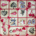 Leinwand Weihnachten Mosaik Holz Mosaik Stoff - Ribes y Casals