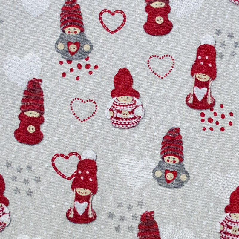 Canvas Stoff Weihnachten Puppen Rustic Hintergrund - Ribes y Casals