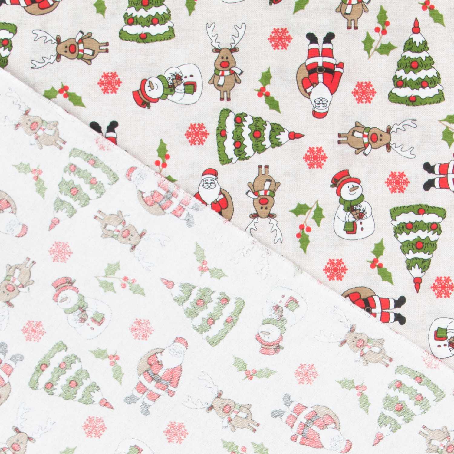 Canvas Weihnachtspuppe und Rentier-Stoff - Ribes y Casals