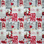 Canvas Christmas Fabric Patch Frohe Weihnachten - Ribes y Casals
