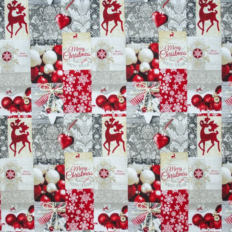 Canvas Christmas Fabric Patch Frohe Weihnachten - Ribes y Casals