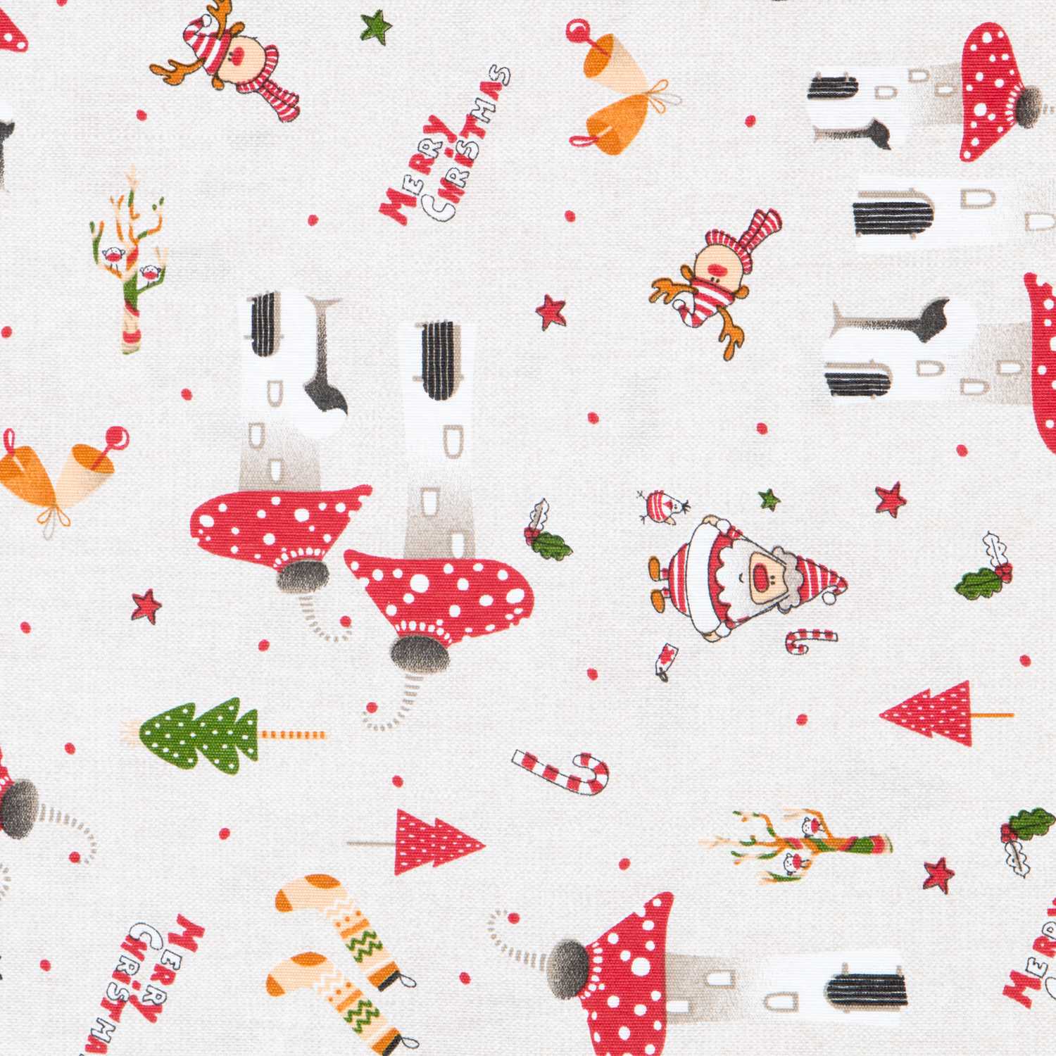 Canvas Weihnachtsstoff Pilze - Ribes y Casals