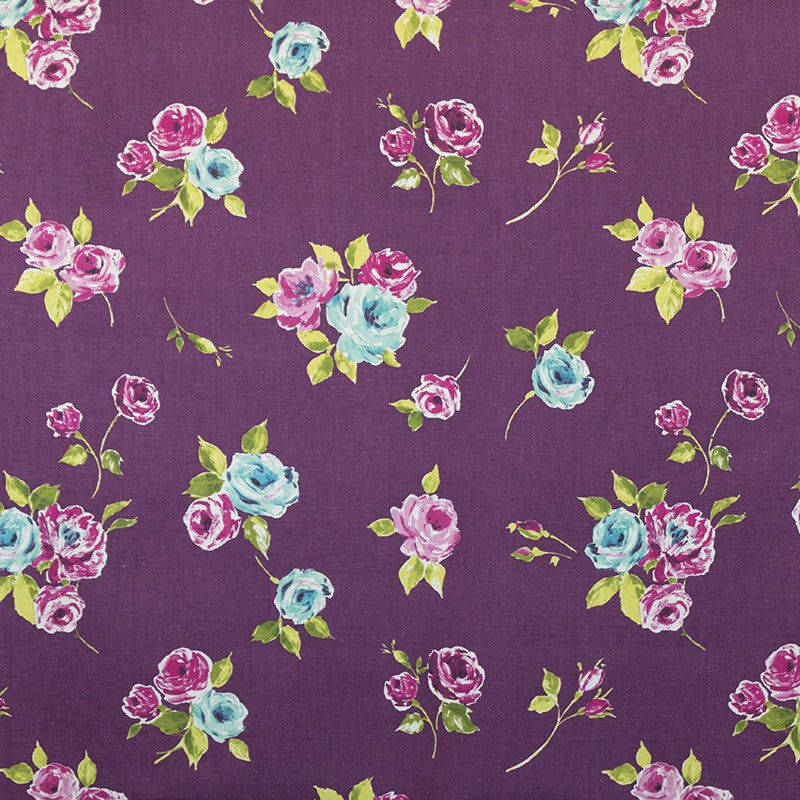 Loneta Panama Cretona Vintage Lila Segeltuch Stoff - Ribes y Casals