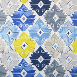 Geometrischer Panama Canvas-Stoff Blau - Ribes y Casals