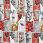 Canvas Leinwand Weihnachtskarte Stoff Rot - Ribes y Casals