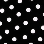 Polka Dots Stoff Weiß 55mm Schwarz - Ribes y Casals