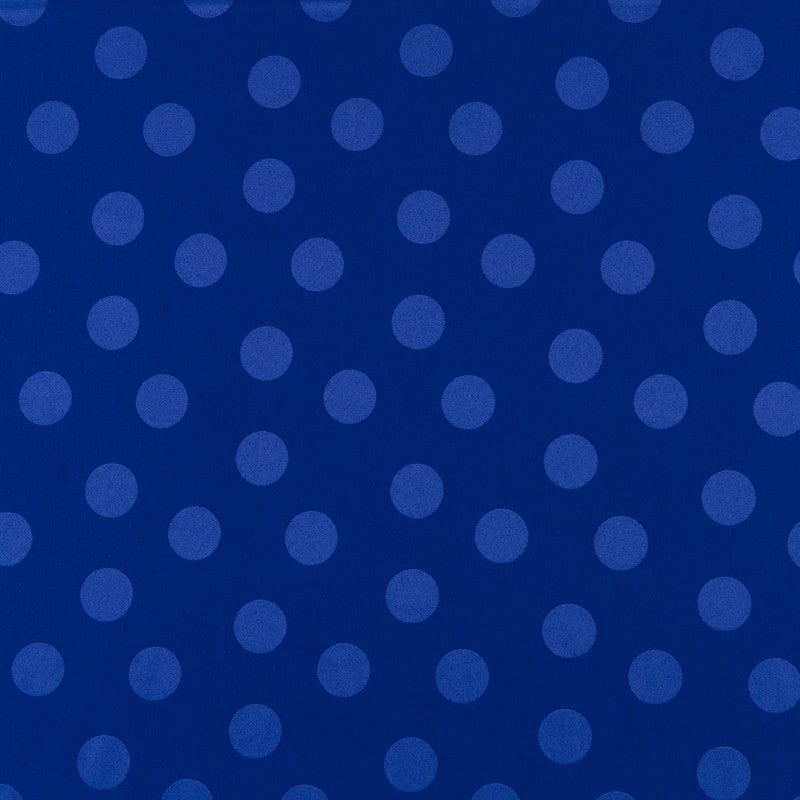 Blauer Jacquard-Stoff mit Polka Dots - Ribes y Casals