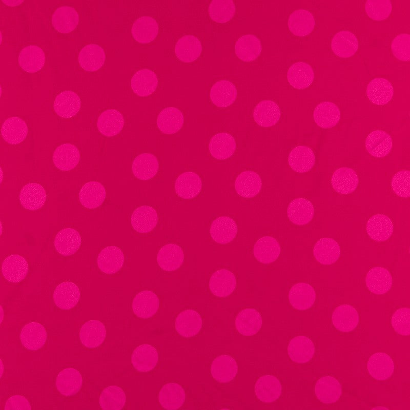 Fuchsia Jacquard Polka Dots Stoff - Ribes y Casals