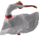 Grauer Polka Dots Jacquard-Stoff - Ribes y Casals