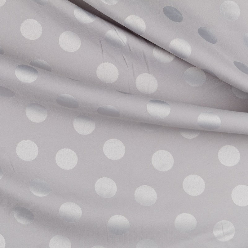 Grauer Polka Dots Jacquard-Stoff - Ribes y Casals