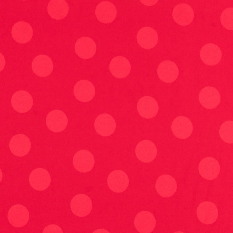 Roter Jacquard-Stoff mit Polka Dots - Ribes y Casals
