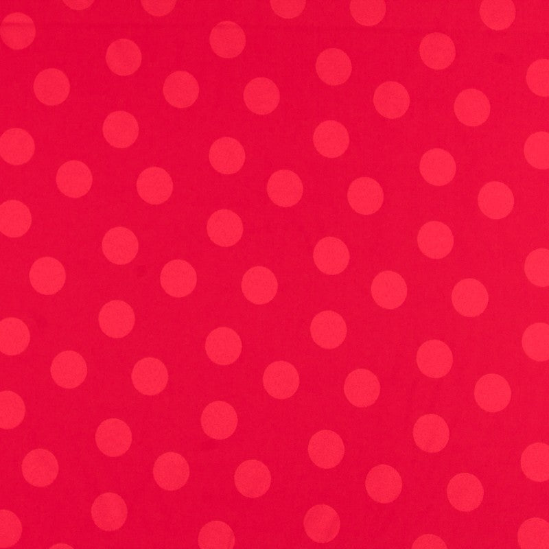 Roter Jacquard-Stoff mit Polka Dots - Ribes y Casals