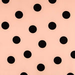 Polka-Dot-Stoff Schwarz 55mm Beige - Ribes y Casals