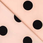 Polka-Dot-Stoff Schwarz 55mm Beige - Ribes y Casals