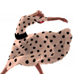Polka-Dot-Stoff Schwarz 55mm Beige - Ribes y Casals