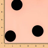 Polka-Dot-Stoff Schwarz 55mm Beige - Ribes y Casals