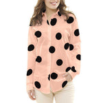 Polka-Dot-Stoff Schwarz 55mm Beige - Ribes y Casals