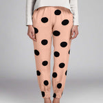 Polka-Dot-Stoff Schwarz 55mm Beige - Ribes y Casals